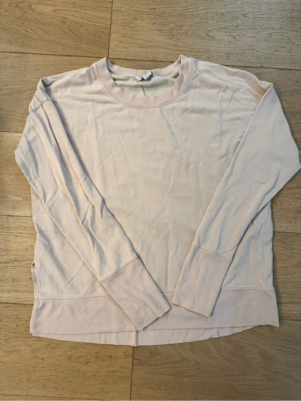 Athleta Light Pink Crewneck Long Sleeve Top